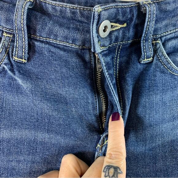 PILCRO by Anthropologie‎ Boyfriend Slim Cropped Jeans Raw Hem Cuffed READ - Picture 3 of 15